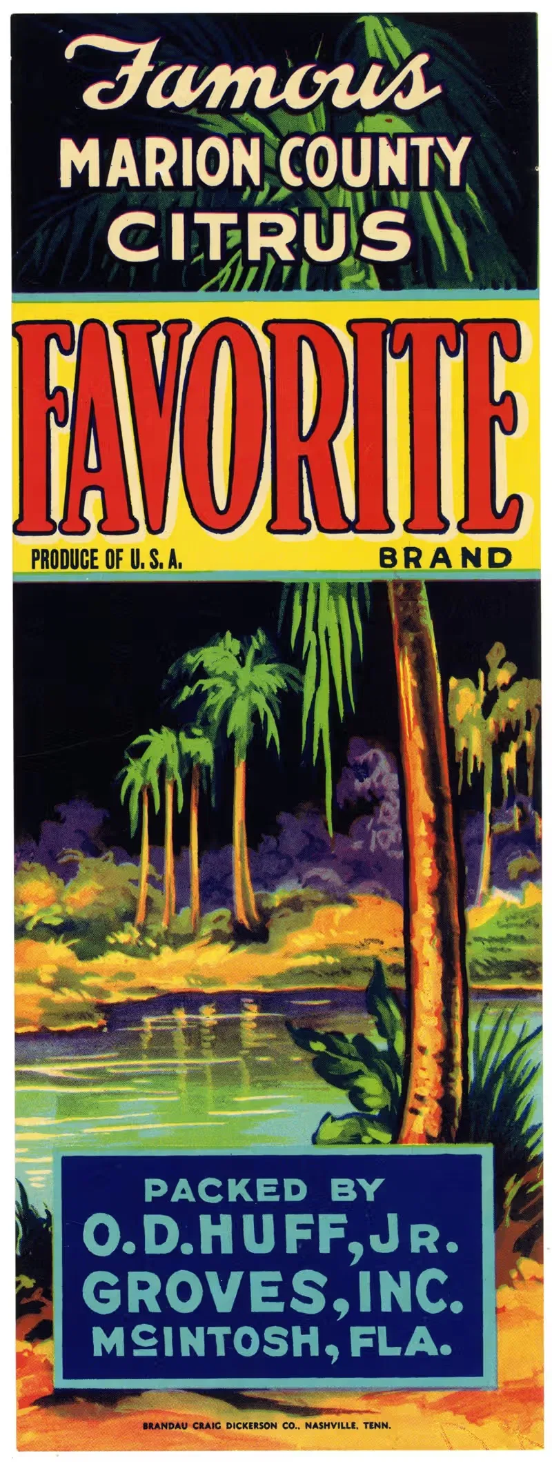 Этикетка любимого бренда цитрусовых by Аноним, 1930-1950 — digital art print download