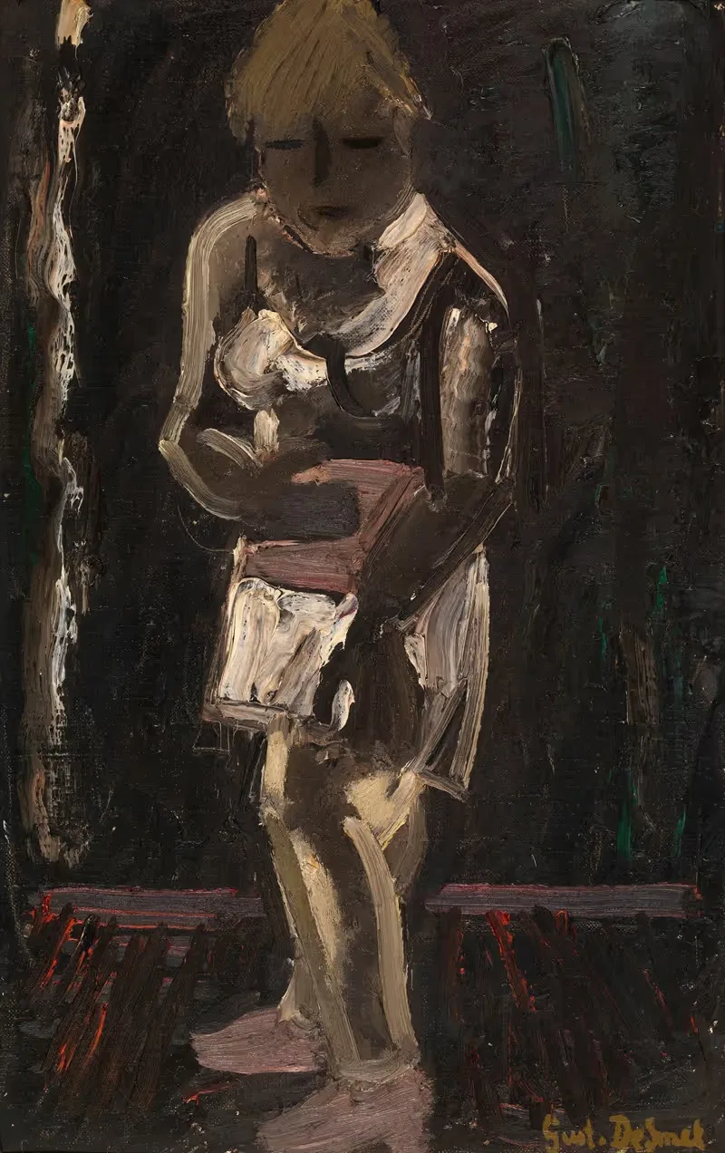 Белая рубашка на черном фоне by Гюстав Де Смет, 1941 — digital art print download