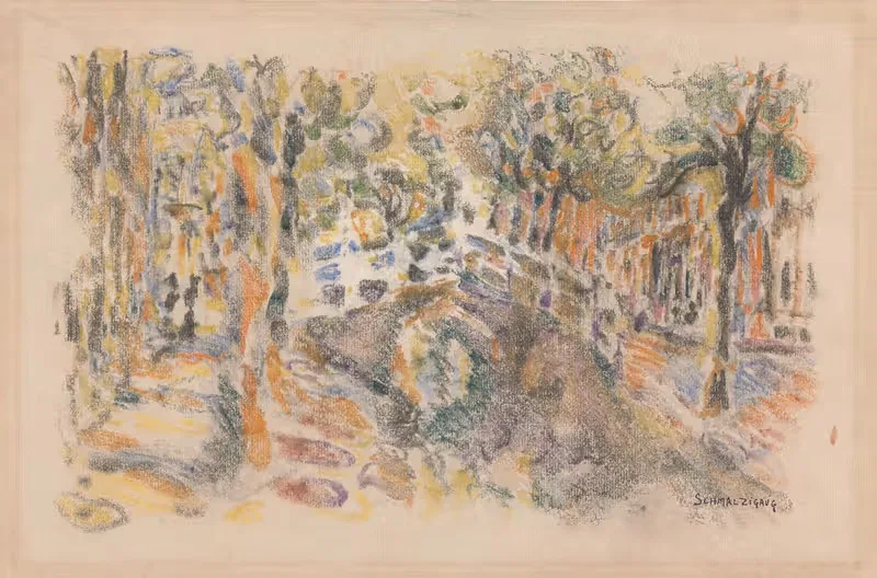 Canal with Bridge by Jules Schmalzigaug — digital art print download