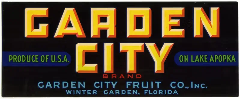 Garden City Brand Fruit Label — Anonymous
