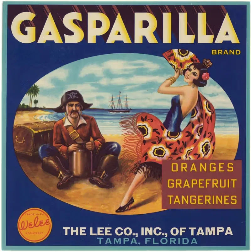 Gasparilla Brand Citrus Label — Anonymous