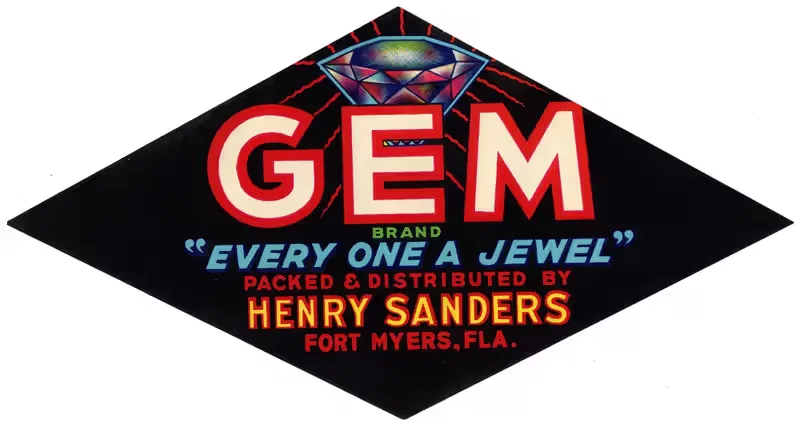 Этикетка продукции Gem Brand by Аноним, 1930-1950 — digital art print download