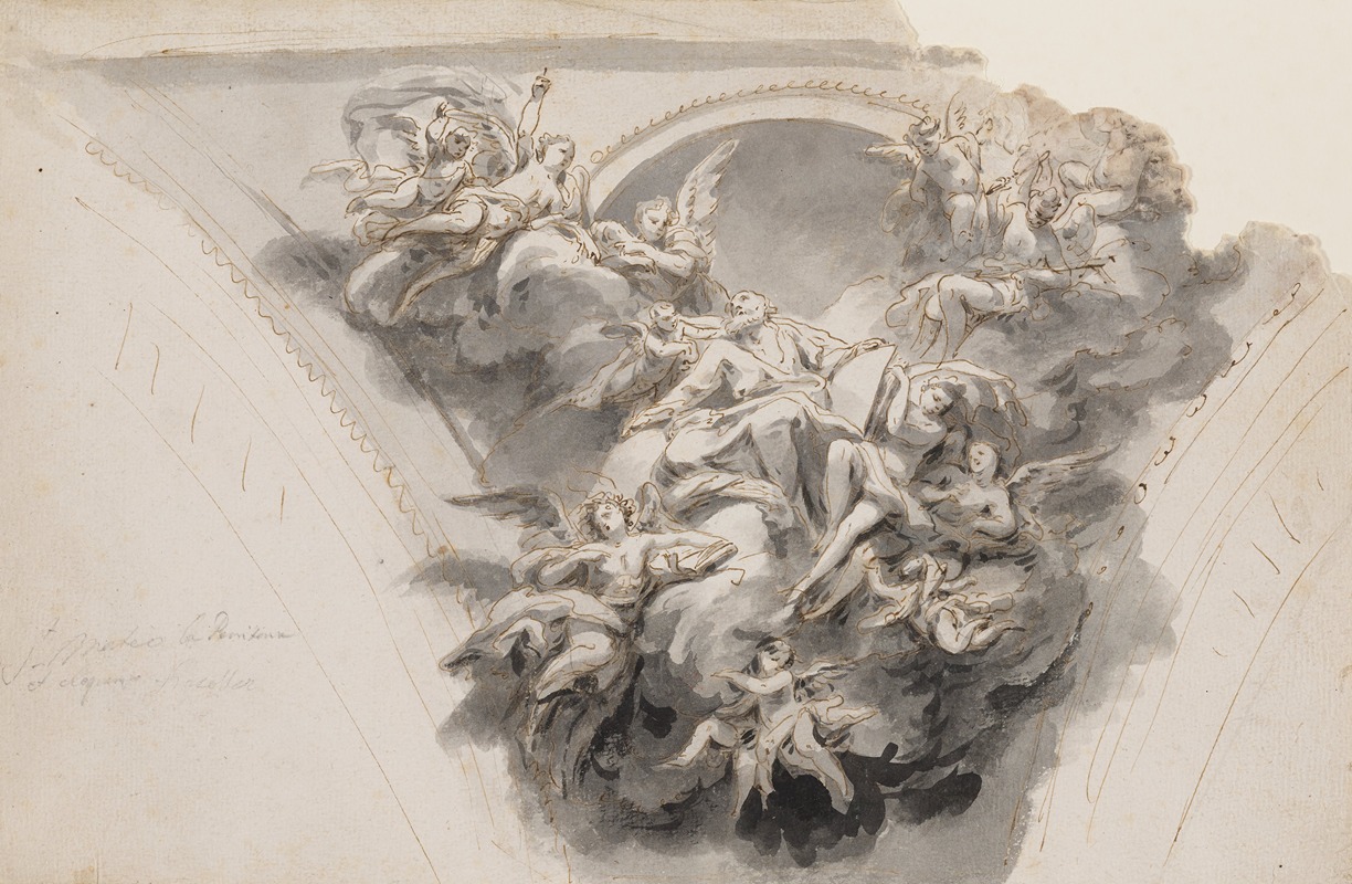 Glorification of Saint Matthew by Мартин Кноллер, c. 1754 — digital art print download