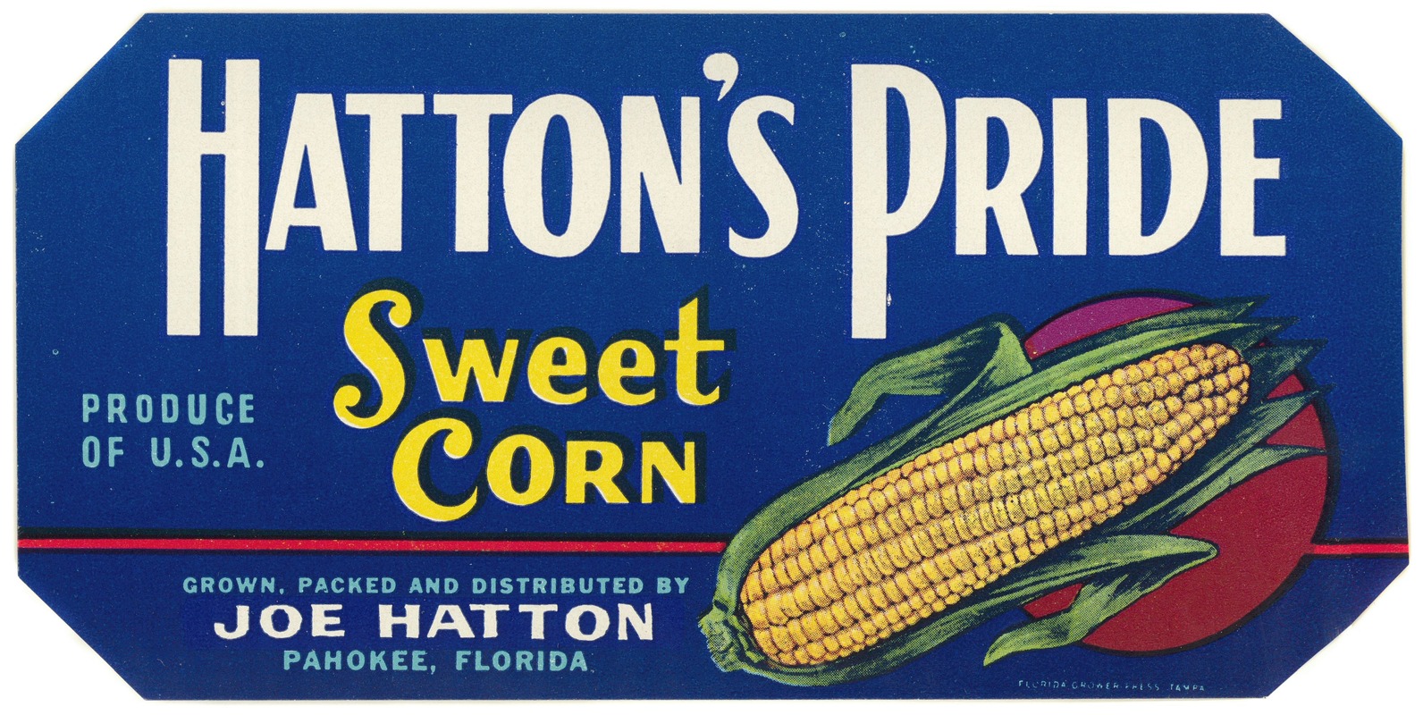 Этикетка сладкой кукурузы Hatton's Pride by Аноним, 1930-1950 — digital art print download