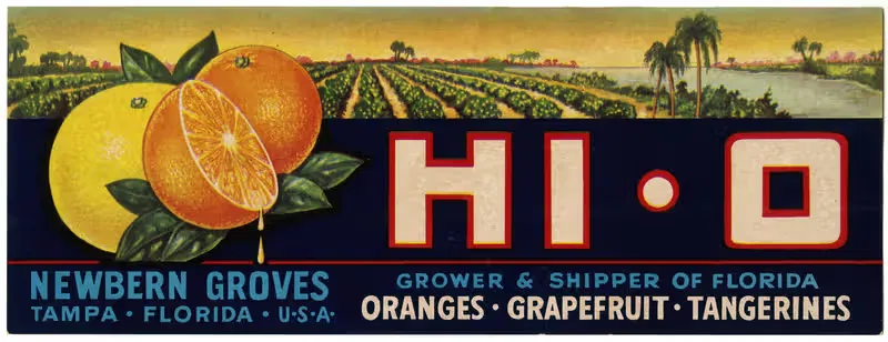 Этикетка Hi-O Citrus by Аноним, 1930-1950 — digital art print download