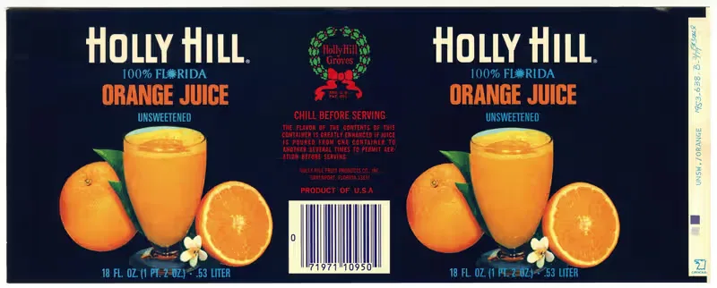 Holly Hill Orange Juice Orange Label — Anonymous