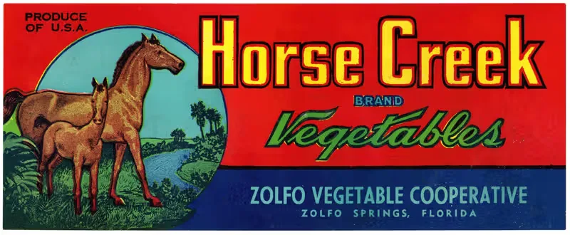 Horse Creek Brand Vegetables Label — Anonymous
