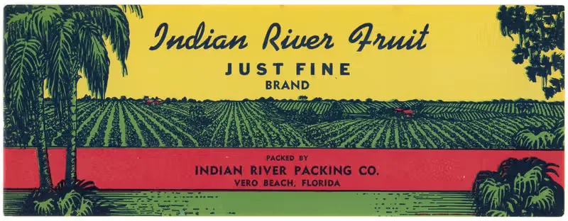 Этикетка фруктов Just Fine Brand by Аноним, 1930-1950 — digital art print download