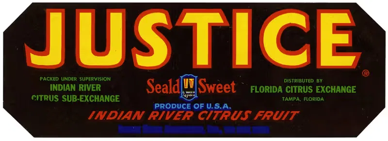 Justice Citrus Label by Anonymous — digital art print download