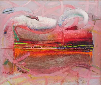 Swan Carpet by Tiit Pääsuke, 1991 — digital art print download