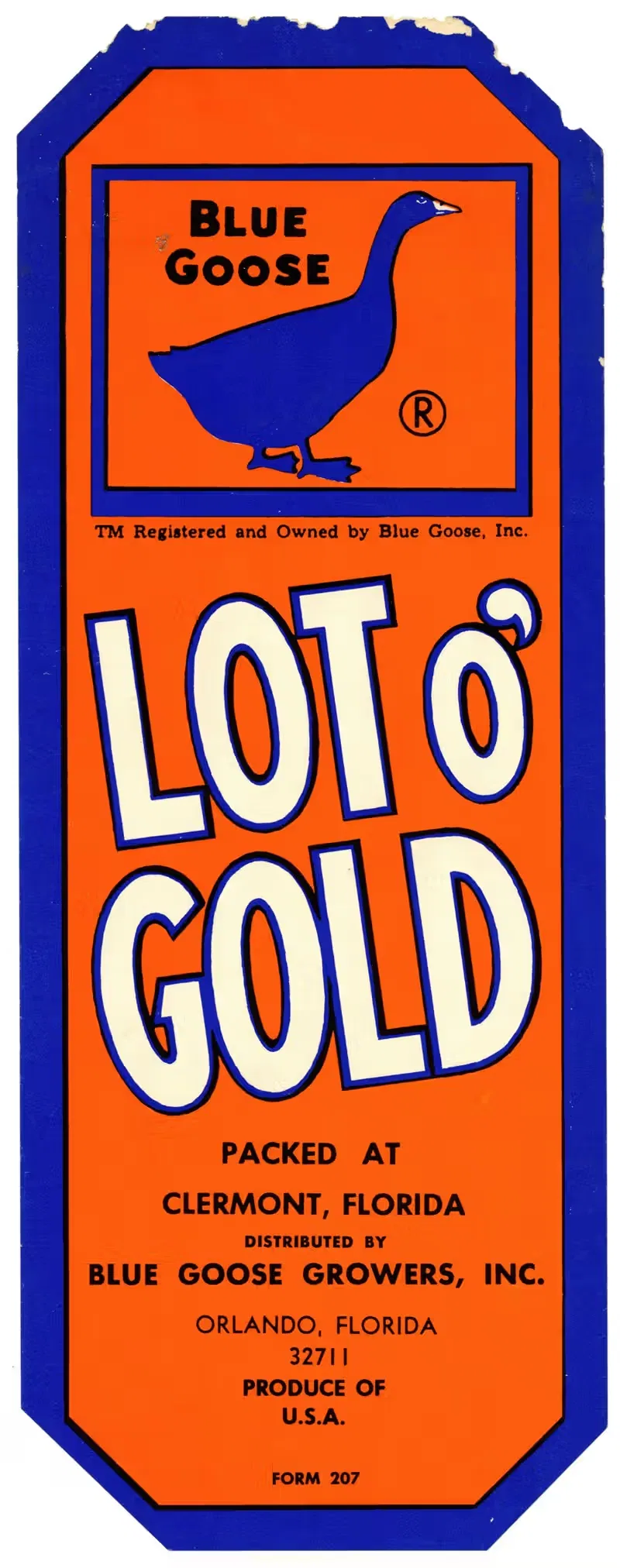 Lot O' Gold Produce Label — Anonymous