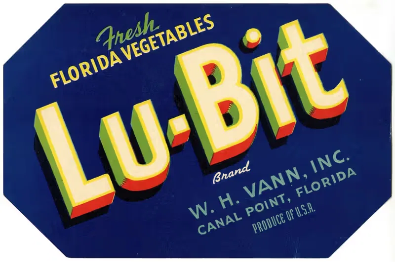 Этикетка овощей Lu-Bit by Аноним, 1930-1950 — digital art print download