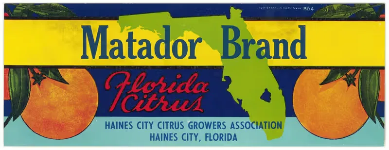 Matador Brand Florida Citrus Label — Anonymous