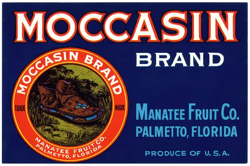 Этикетка фруктов Moccasin Brand by Аноним — digital art print download