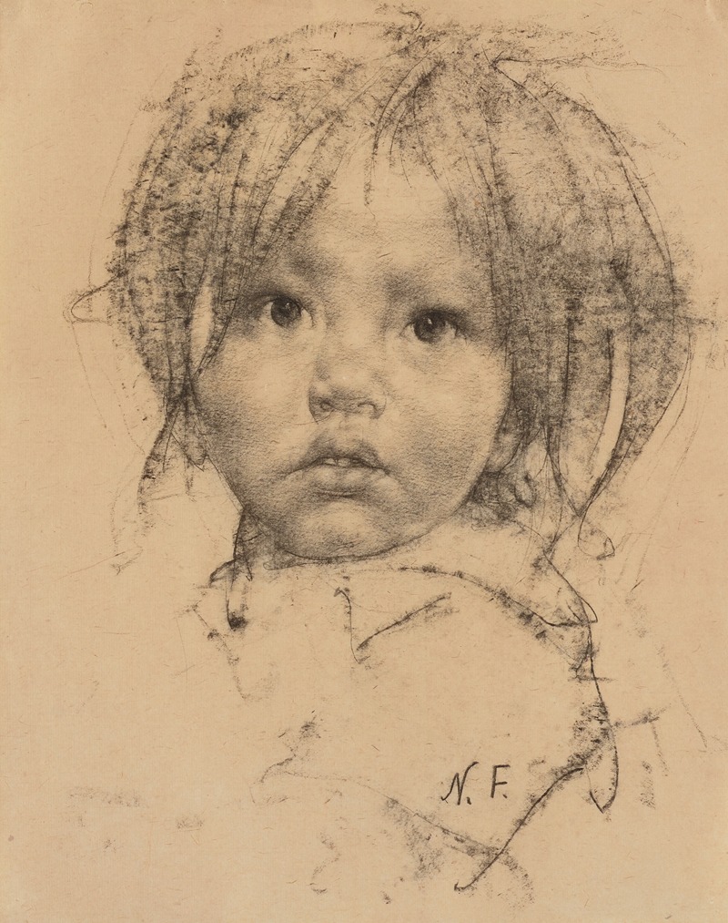 Indian Girl with Bangs by Николай Фёхин — digital art print download