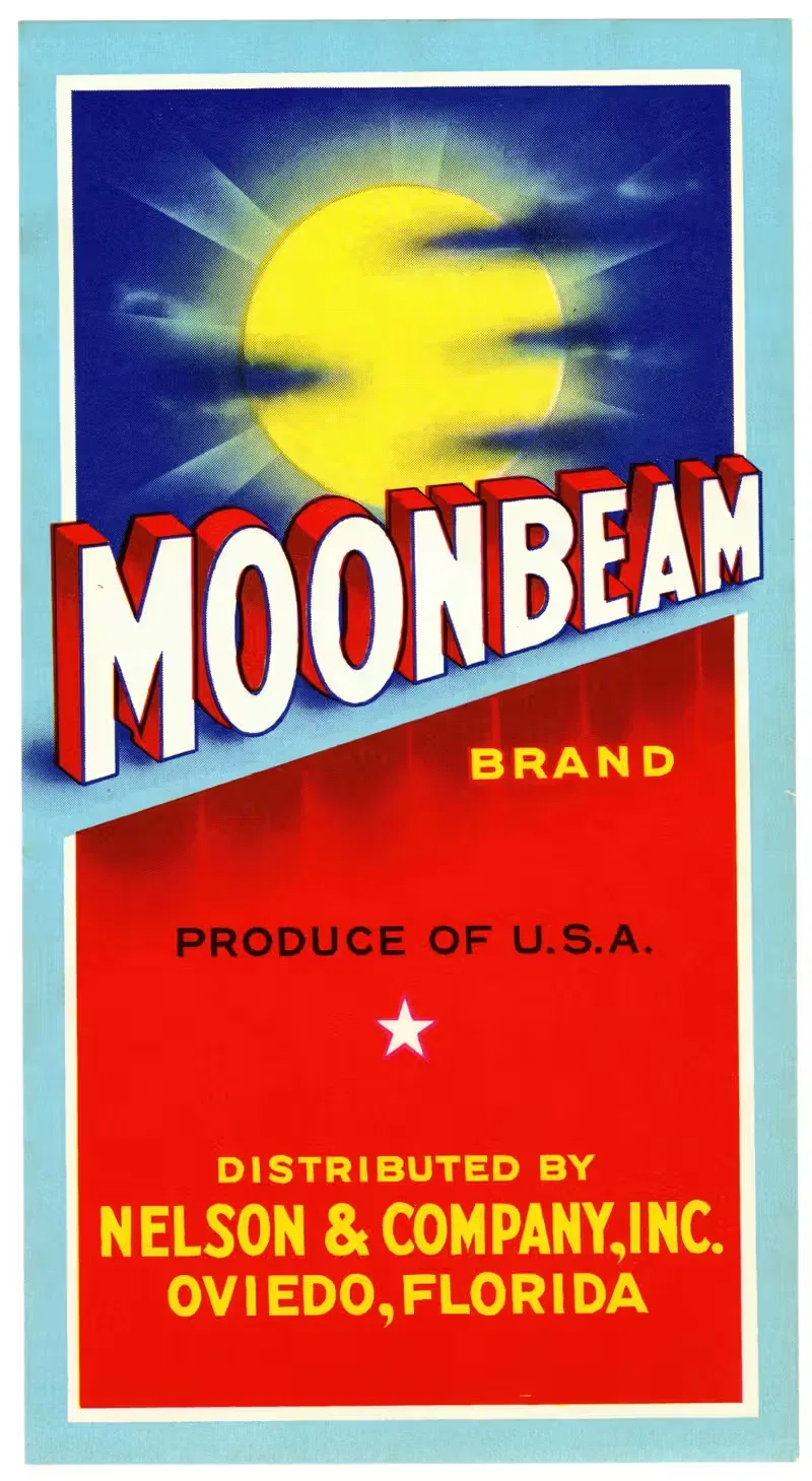 Этикетка цитрусовых Moonbeam Brand by Аноним — digital art print download