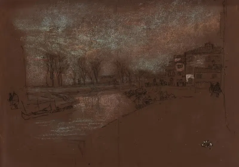 Campo Sta. Marta—Winter Evening by James Abbott McNeill Whistler, 1879-1880 — digital art print download