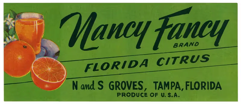 Nancy Fancy Brand Florida Citrus Label — Anonymous