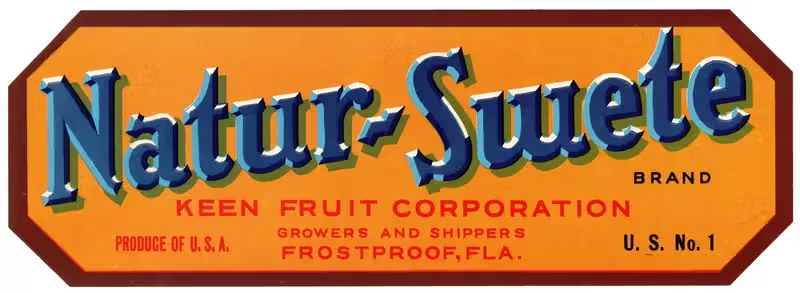 Natur-Swete Brand Fruit Label — Anonymous
