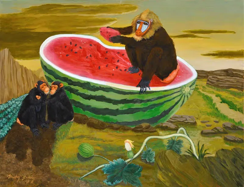 Mandril en ágape by José de Martín Simón, 2013 — digital art print download