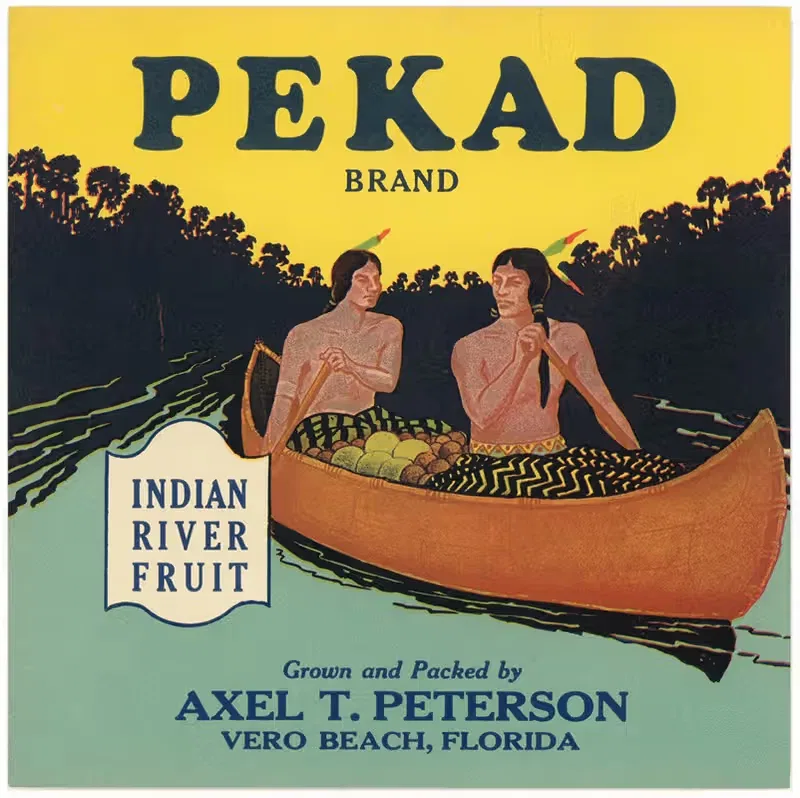 Этикетка цитрусовых Pekad Brand by Аноним, 1930-1950 — digital art print download