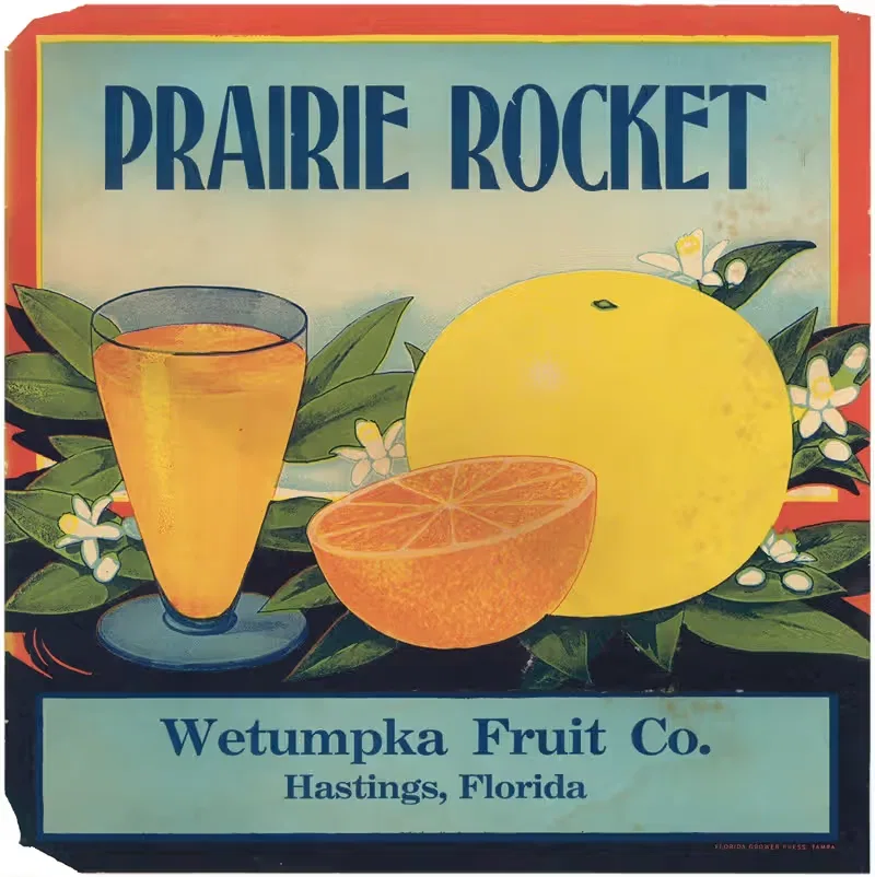 Prairie Rocket Citrus Label by Anonymous, 1930-1950 — digital art print download