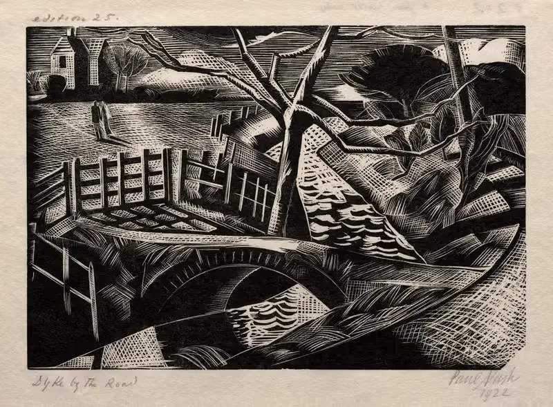 Дамба у дороги by Пауль Нэш, 1922 — digital art print download