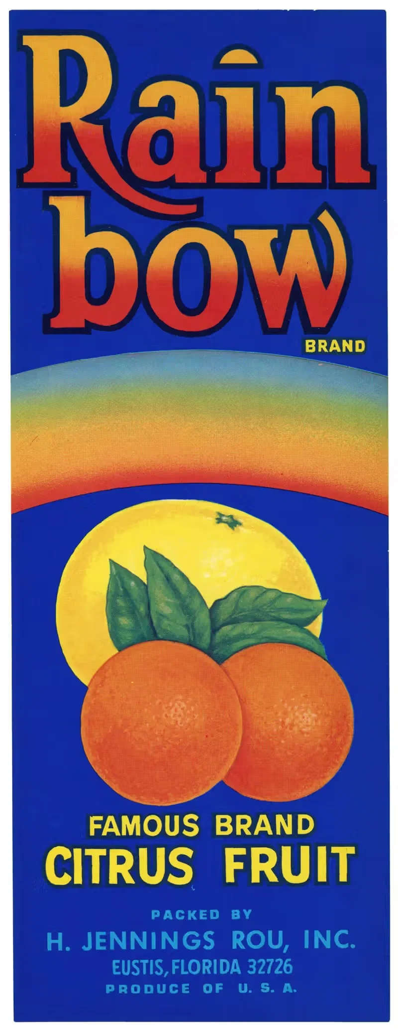 Этикетка цитрусовых Rainbow Brand by Аноним, 1930-1950 — digital art print download