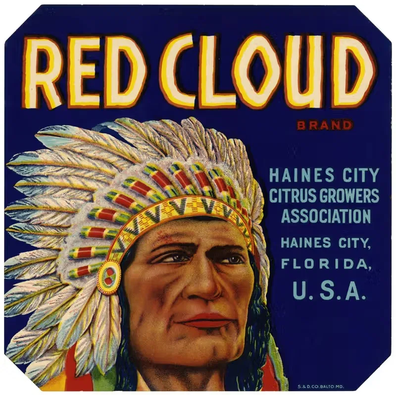 Red Cloud Brand Citrus Label by Anonymous, 1930-1950 — digital art print download