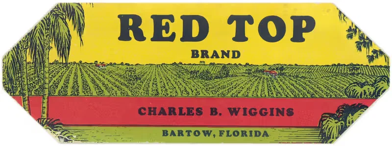 Этикетка продукции Red Top Brand — Аноним
