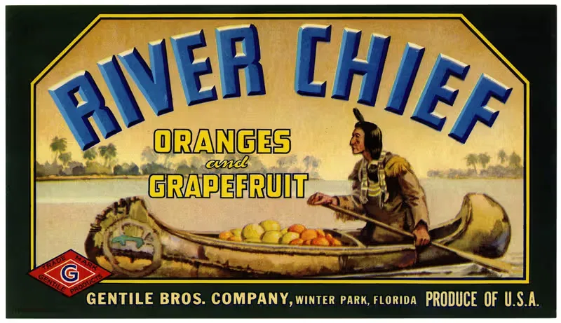 River Chief Oranges and Grapefruit Label by Anonymous, 1930-1950 — digital art print download