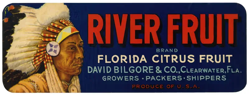 Этикетка цитрусовых фруктов River Fruit Brand Florida by Аноним, 1930-1950 — digital art print download