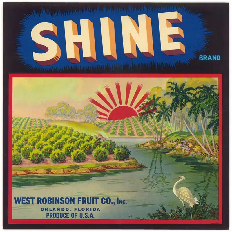 Этикетка Shine Brand Fruit by Аноним — digital art print download
