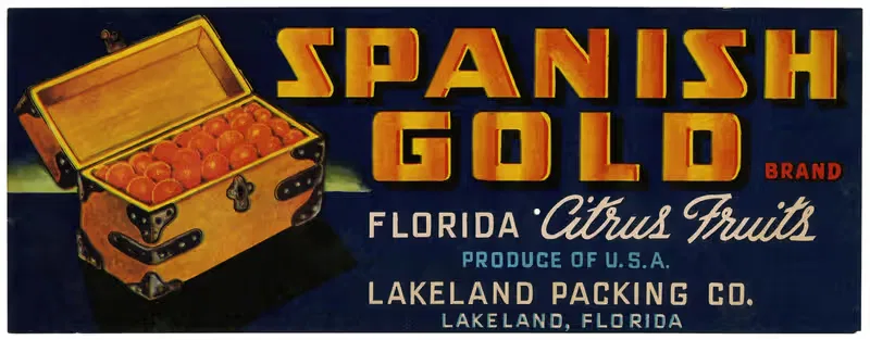 Spanish Gold Brand Florida Citrus Fruit Label — Anonymous