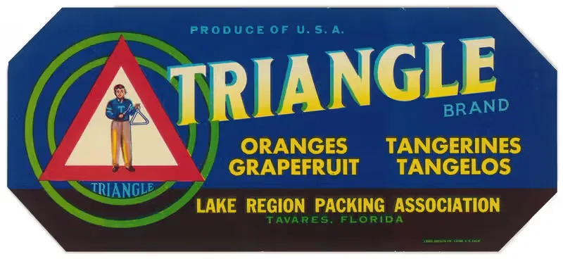 Этикетка цитрусовых Triangle Brand by Аноним, 1930-1950 — digital art print download
