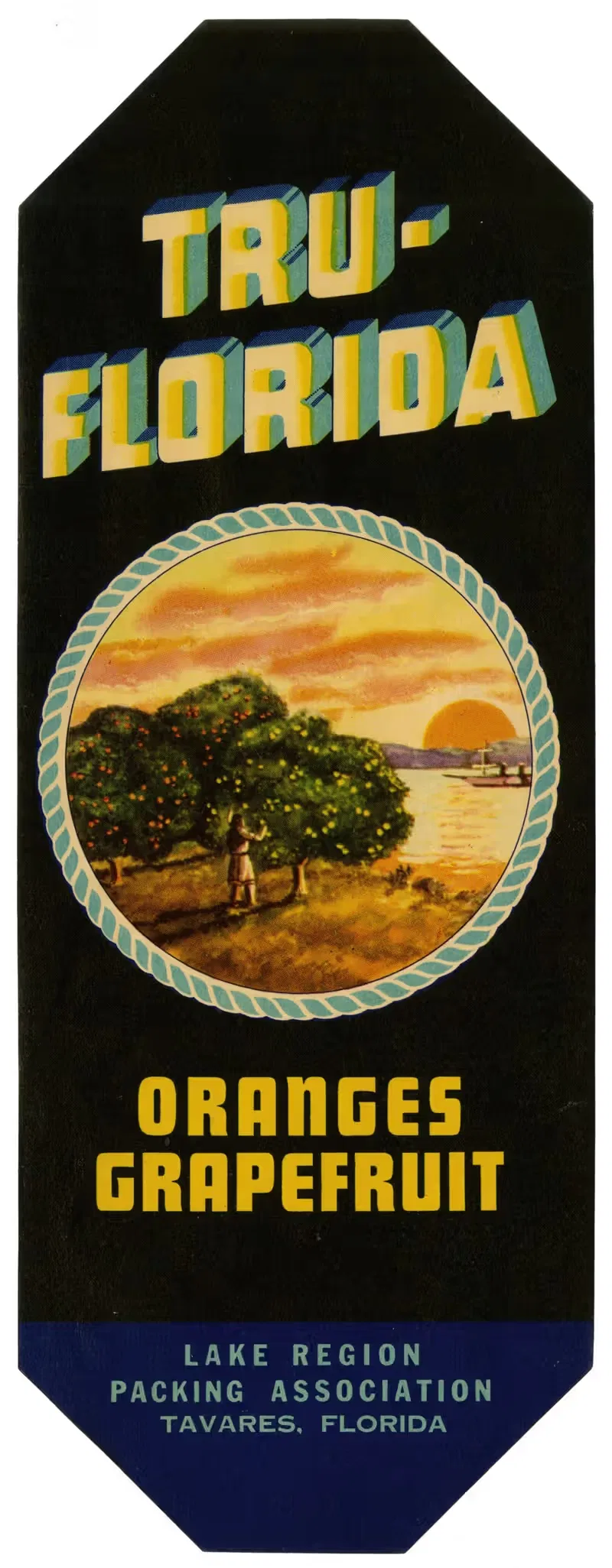 Этикетка апельсинов и грейпфрутов Tru-Florida by Аноним, 1930-1950 — digital art print download