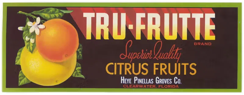 Tru-Frutte Brand Citrus Fruit Label — Anonymous