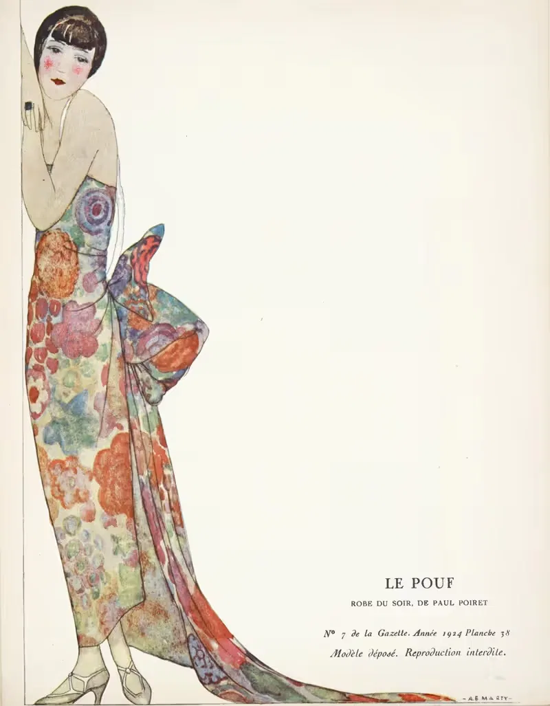 Модная иллюстрация by А. Э. Марти, 1920 - 1925 — digital art print download