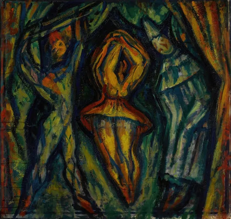 Harlequin, Columbine and Pierrot — Mark Gertler