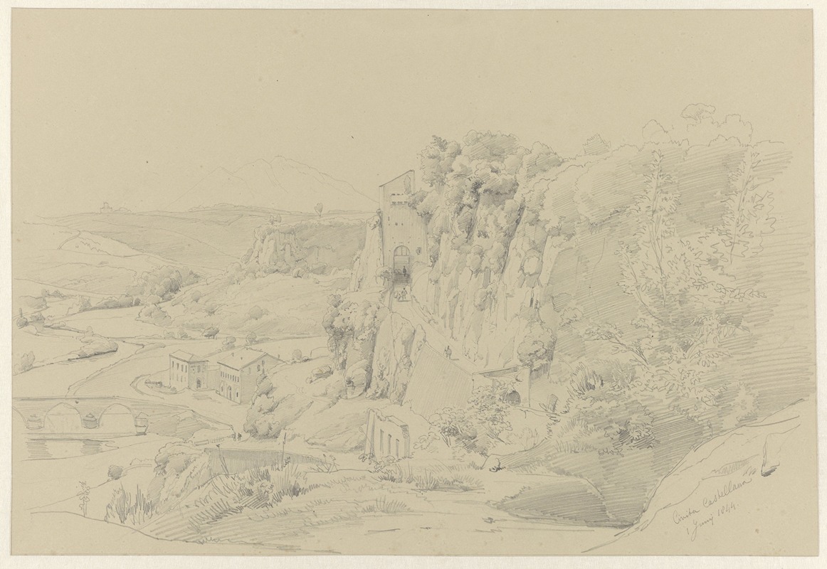 Civita Castellana by Пьер Луи Дюбурк, 1844 — digital art print download