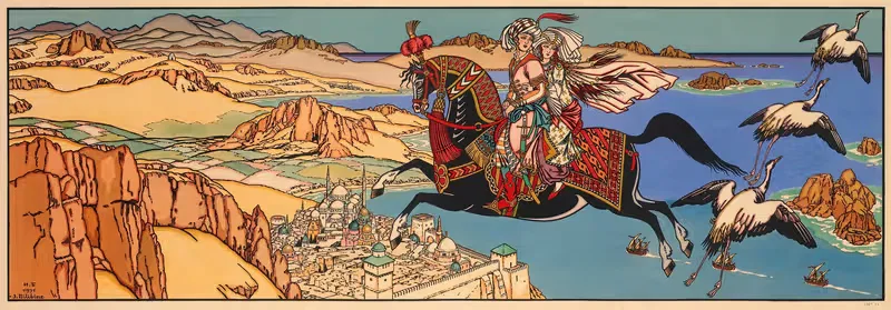 Иллюстрации к «Тысяче и одной ночи by Иван Билибин, 1932 — digital art print download