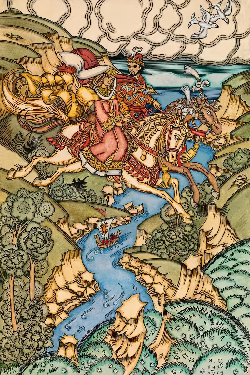 Это не похоже на 'Мария Моревна' by Иван Билибин — digital art print download