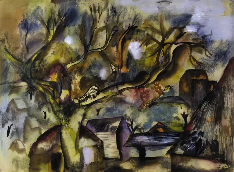 Farm piece, evening by Frances Hodgkins, 1936 — digital art print download