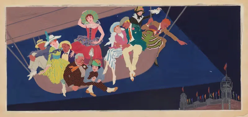 Артисты в воздушном шаре by Марк Лоусон, 1916 — digital art print download