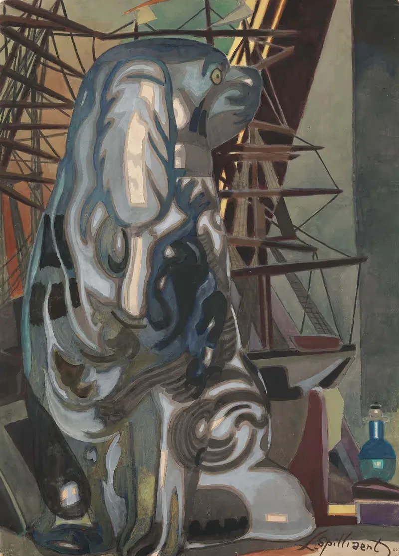 Фарфоровая собака by Леон Спиллиарт, 1922 — digital art print download