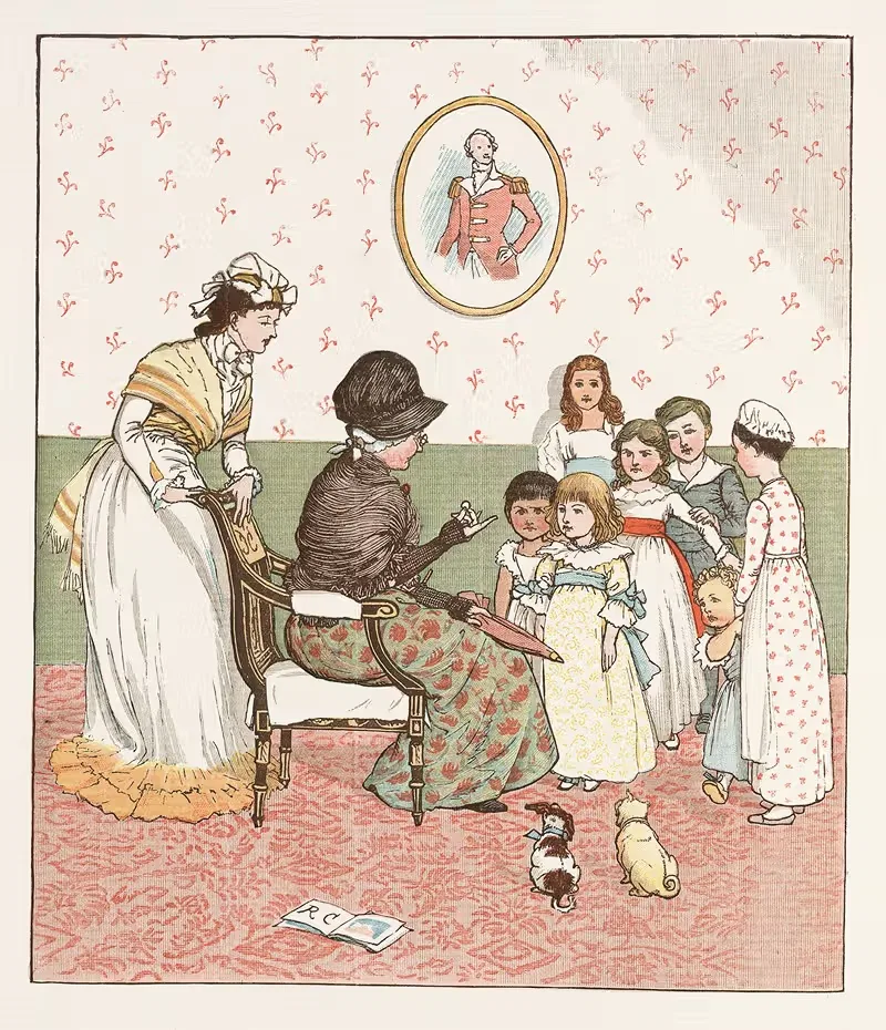 Пой песню за шесть пенсов Пл.2 by Рэндольф Колдекотт, 1887 — digital art print download