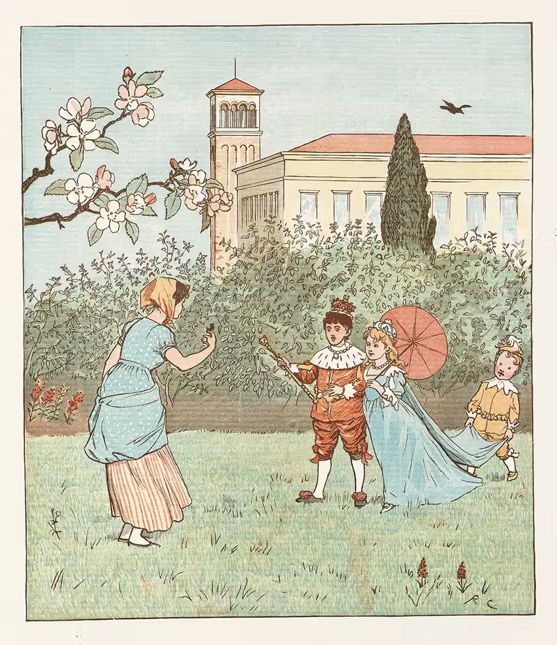 Спой песню за шесть пенсов Пл.9 by Рэндольф Колдекотт, 1887 — digital art print download