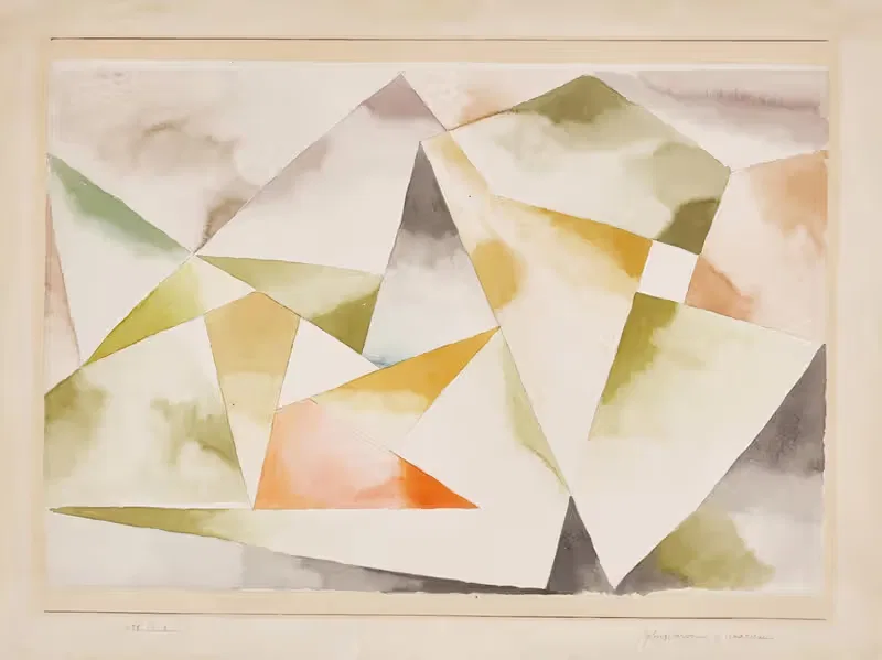 Движение гор (в трех и четырех тактах) by Поль Клее, 1928 — digital art print download