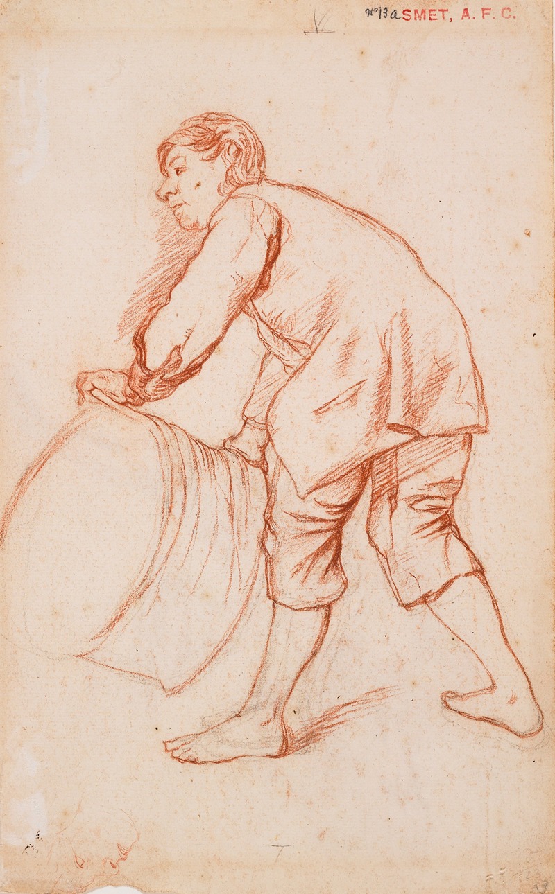 Study of a Seated Boy by Pieter Jacob Horemans — digital art print download