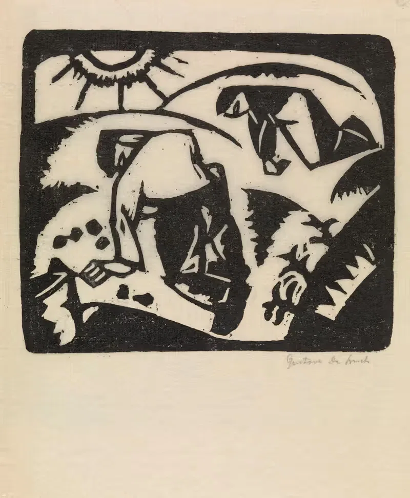 Harvesting Potatoes by Gustave De Smet, 1920 — digital art print download